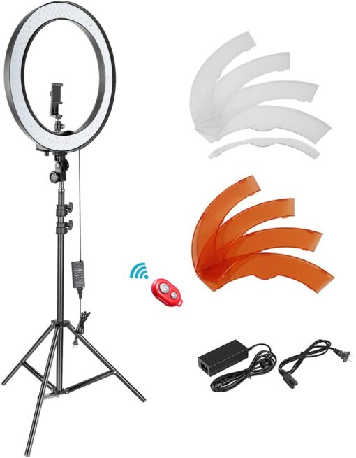 Aro de Luz Led Neewer 18 Pulg con tripie y accesorios
