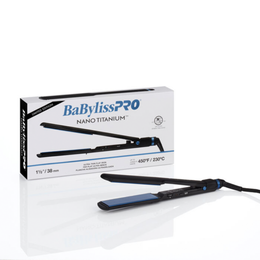 Plancha BabylissPRO NanoTitanium Edition Limited Negra y Azul 1" Ultrafina