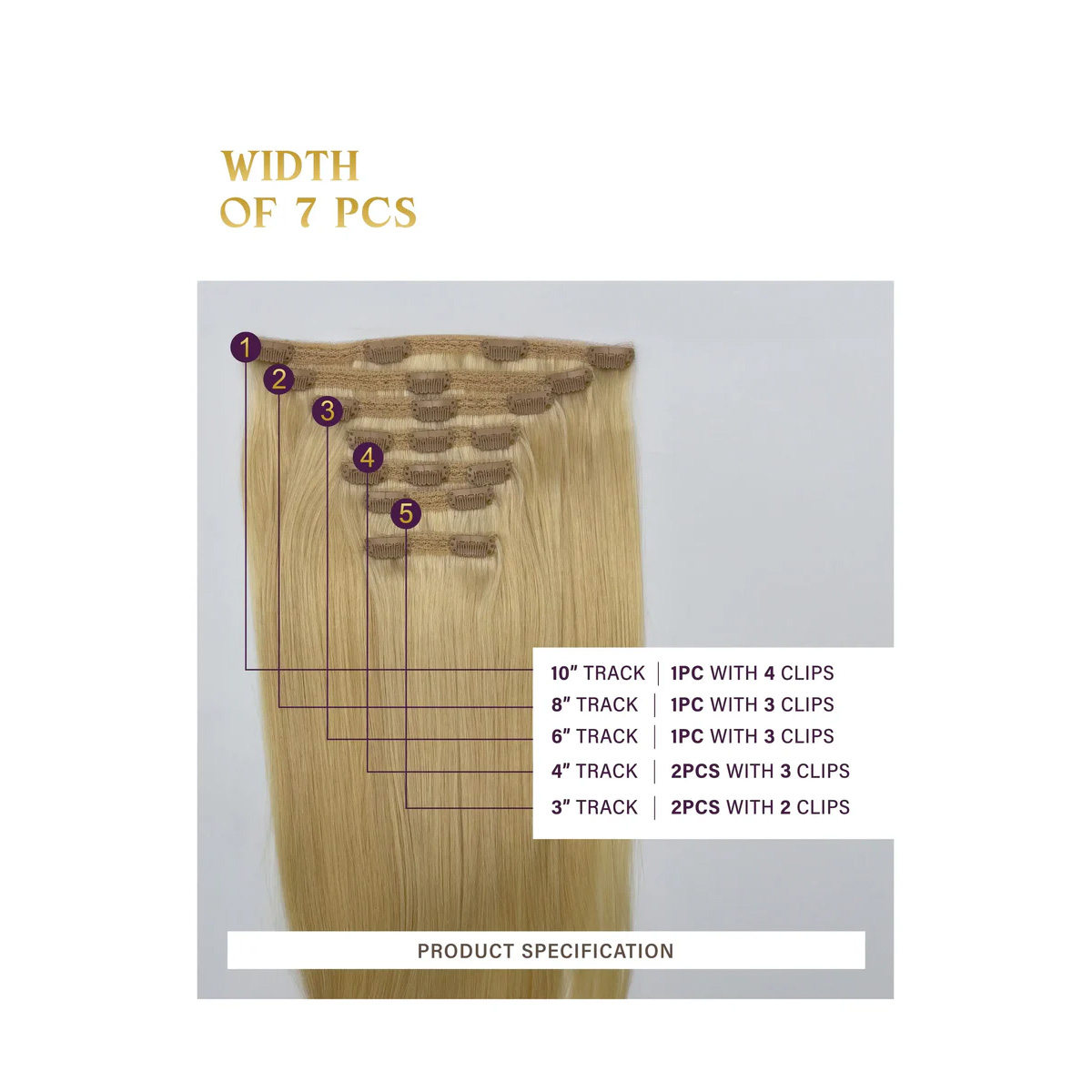 Extension Diamond Luxury Ultra Silky 7pc Clip-In 22" - Image 2