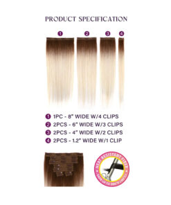 Alternative view of Extensiones RUBY 7pc Premium Synthetic 22"