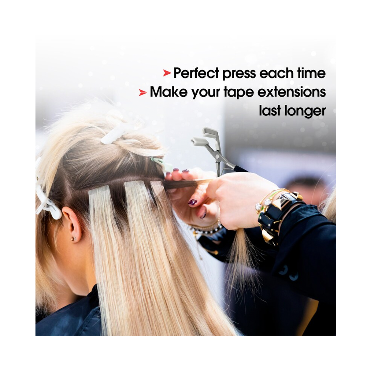 Pinza de Presión Profesional para Extensiones (Tape-In) - Beauty Logic L.A. - Image 2
