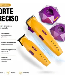 Combo Wmark NG-8636 Clipper y Trimmer Inalambrico - Imagen 7