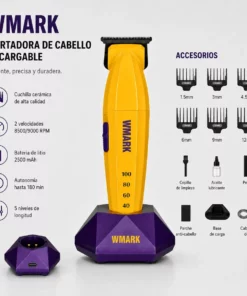 Combo Wmark NG-8636 Clipper y Trimmer Inalambrico - Imagen 5