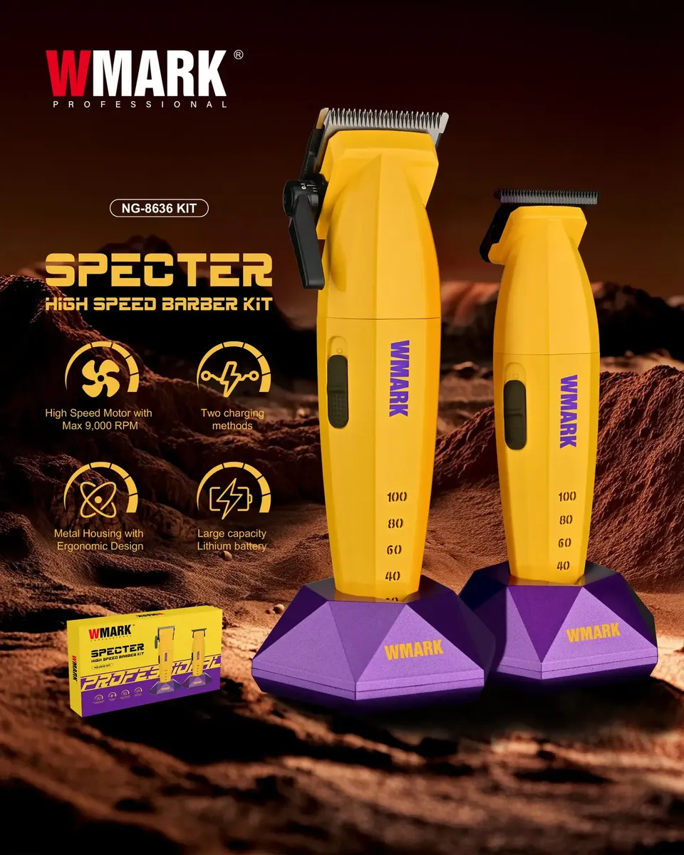 Combo Wmark NG-8636 Clipper y Trimmer Inalambrico