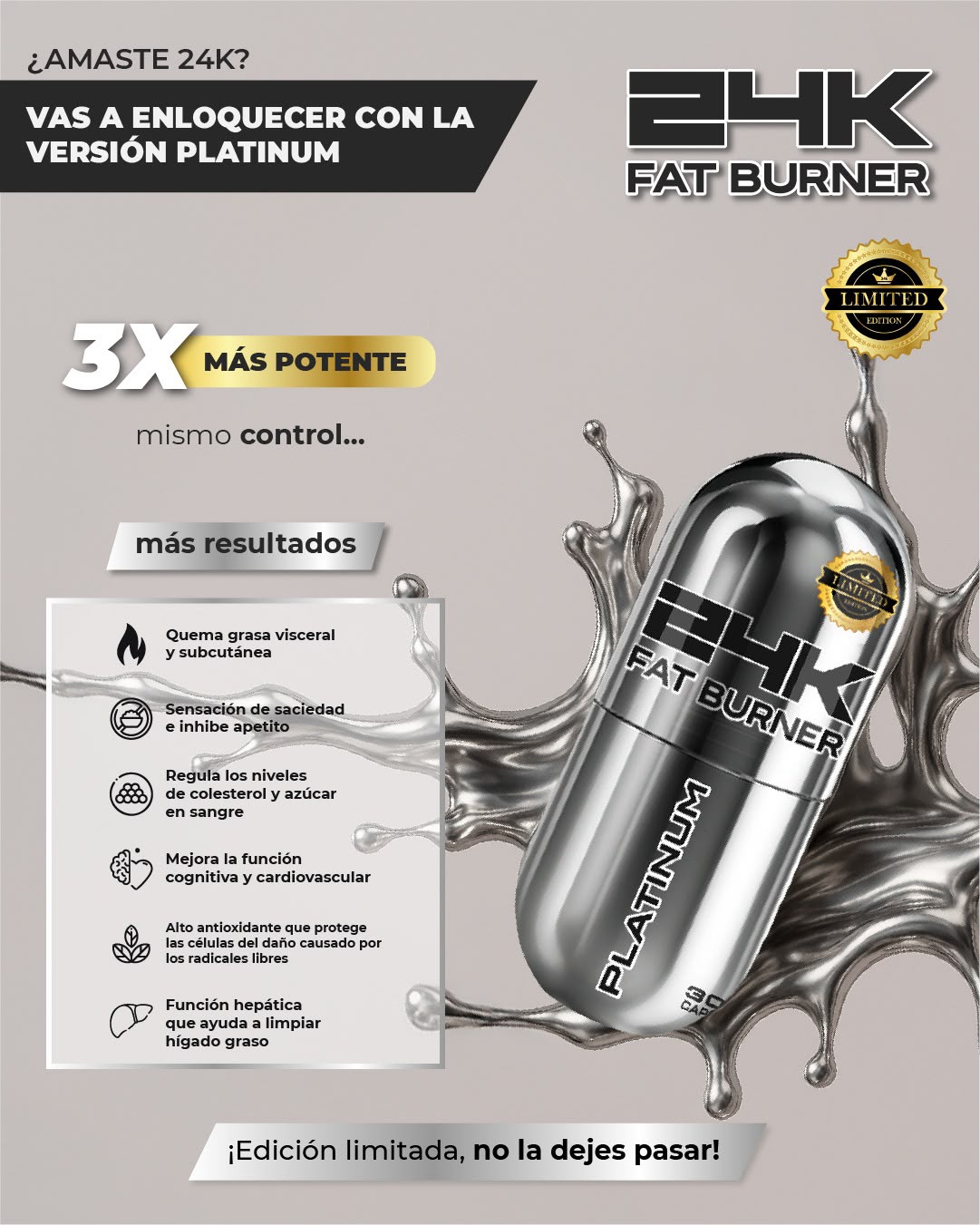 24K Fat Burner Platinum - Imagen 5