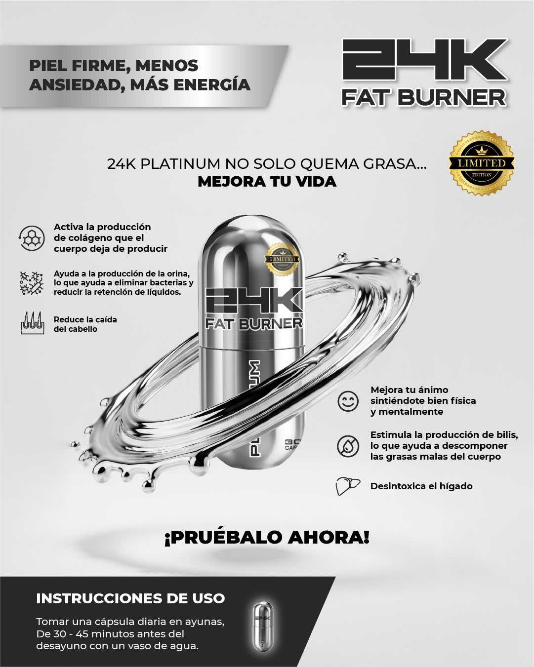 24K Fat Burner Platinum - Imagen 3